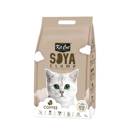 קיט קט - חול סויה מתגבש לחתול בניחוח קפה - 7 ליטר