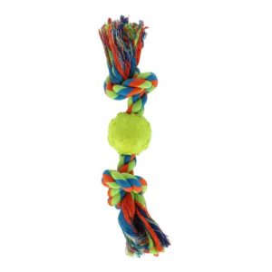 צעצוע חבל גדול עם גדול סיליקון כבד במרכז לכלב