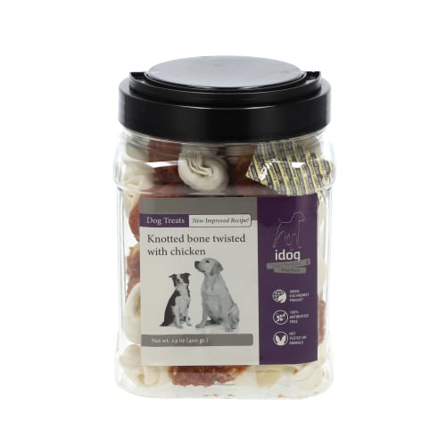 איידוג - צנצנת חטיפי עצם קשר עם עוף - 400 גרם