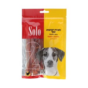 סולו חטיף רצועות עוף לכלבים 80 גרם
