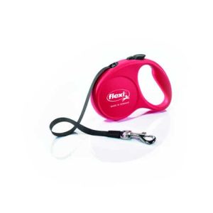 פלקסי פאן אדום רצועה נמתחת לכלב מידה S