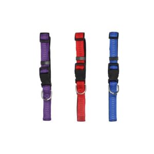קולר ניילון מעוצב 20 מ"מ (סגול/ אדום/ כחול)