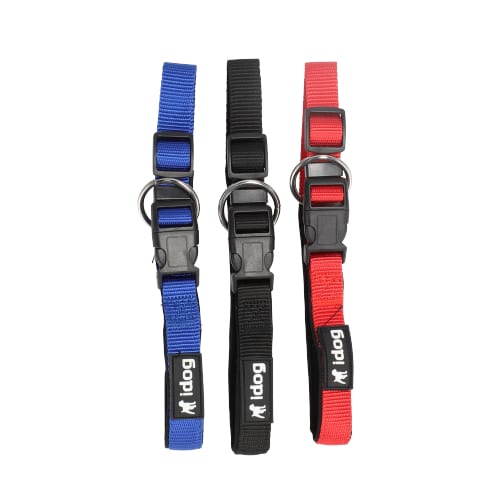 קולר ניילון רך 50*2 ס"מ (שחור/אדום/כחול) (SLL424