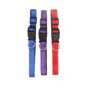 קולר ניילון מעוצב 25 מ"מ (סגול/ אדום/ כחול)