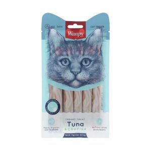 ונפי מעדן ליקוקי חתול קרם טונה ובקלה 70 גרם