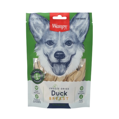 ונפי - חטיף לכלב ברווז ג'רקי מיובש בהקפאה - 40 גרם