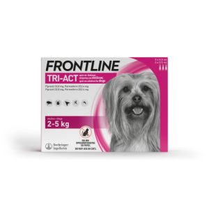 פרונטליין טריאקט אמפולות לכלבים מגזע קטן במשקל 2 עד 5 ק"ג
