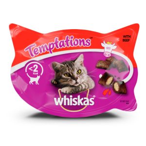 ויסקאס חטיף טמפטיישן לחתולים בקר 60 גרם