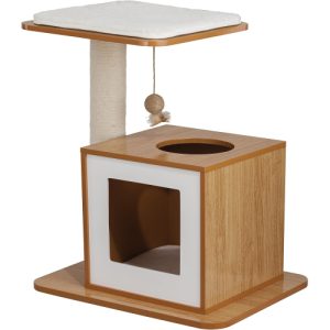 קולהקט מגרדת פרמיום לחתולים בית ומרפסת 56*35*60 חום