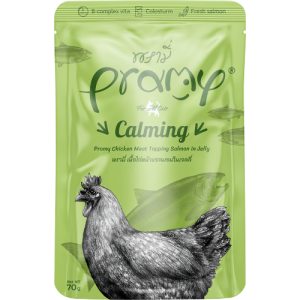 פראמי פאוץ' לחתול עוף וסלמון בג'לי 70 גרם