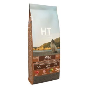 HT מזון יבש לחתולים בקר ועוף 2 ק"ג