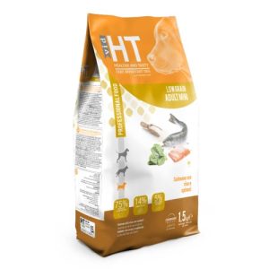 HT מזון יבש ללא דגנים לכלבים בוגרים מגזע קטן סלמון 1.5 ק"ג