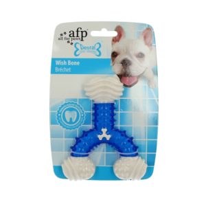 AFP עצם לעיסה דנטלית בצורת רוגקטקה כחול