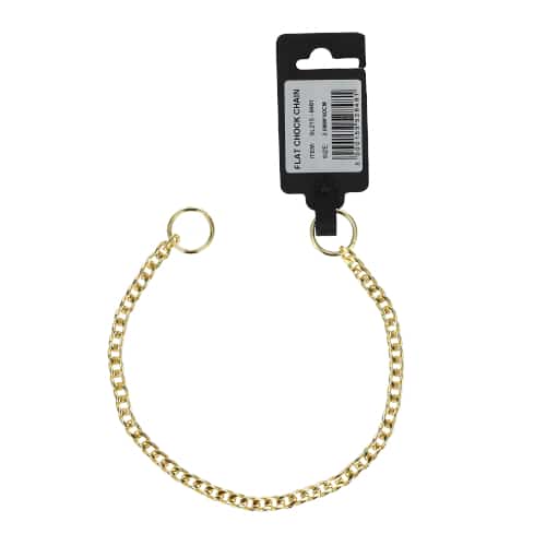 קולר חנק בצבע זהב לכלבים מגזע קטן