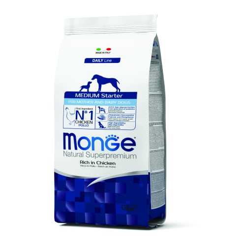 מונג' - מזון יבש לגורים ולכלבות הרות - עוף - 1.5 ק"ג