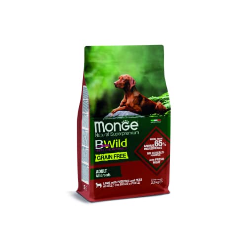 מונג' בי-ווילד - מזון יבש ללא דגנים לכלבים מכל הגזעים - כבש