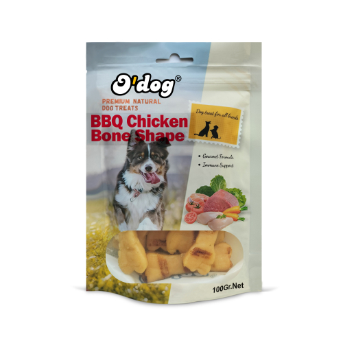 אודוג חטיף עוף וברביקיו לכלבים 100 גרם