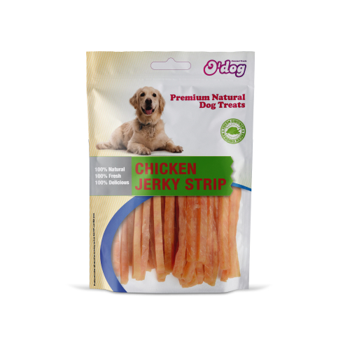 אודוג חטיף רצועות ג'רקי עוף לכלבים 100 גרם
