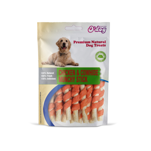 אודוג חטיף מקלוני מנצ'י עוף לכלבים 100 גרם