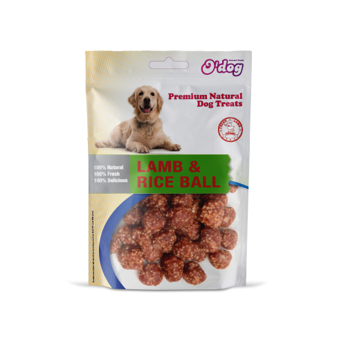 אודוג חטיף כדורי כבש ואורז לכלבים 100 גרם