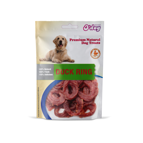 אודוג חטיף טבעות ברווז לכלבים 100 גרם