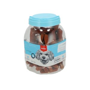 ונפי צנצנת חטיפי נקניקיות עוף לכלבים 600 גרם