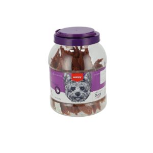 ונפי צנצנת חטיפי ברווז ג'רקי לכלבים 800 גרם