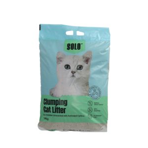 סולו חול מתגבש לחתולים עם פחם פעיל 14 ק"ג