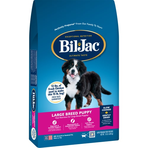 ביל ג'ק - מזון סופר פרימיום לגורי כלבים מגזע גדול