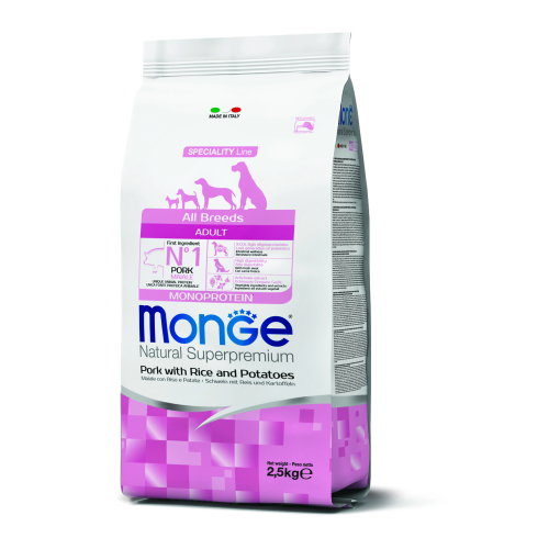 מונג' מזון יבש לכלבים בוגרים חזיר