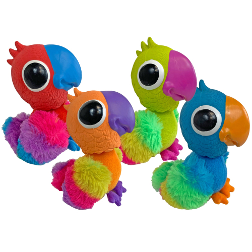 צעצוע מצפצף לכלבים ציפור בובל צבעונית 20 ס"מ