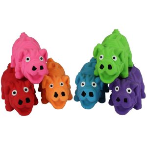 צעצוע לכלבים לטקס מיני חזיר אוריגמי צבעוני