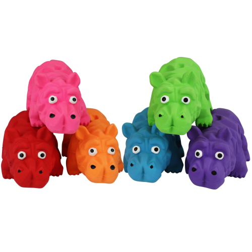 צעצוע לכלבים לטקס מיני היפופוטם אוריגמי צבעוני