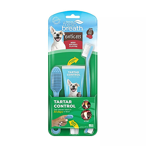 טרופיקלין סט ג'ל שיניים +מברשות,בקר 59 מל'