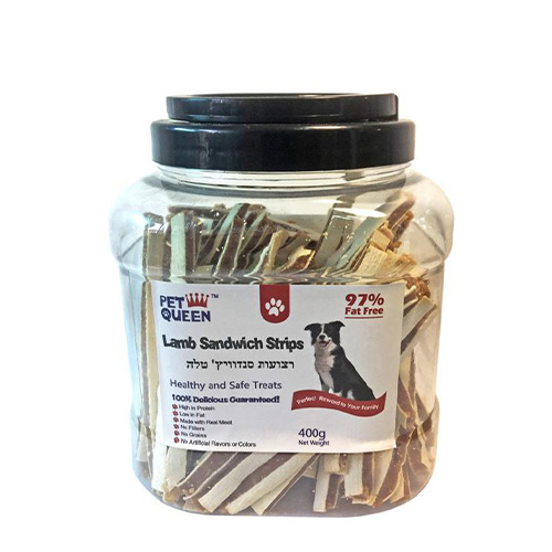 פט קווין - צנצנת רצועות סנדוויץ טלה - 400 גרם