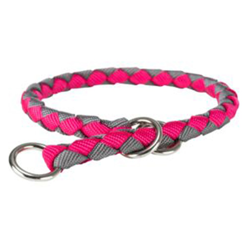 טריקסי קולר קאבו S חנק 30-36 ס"מ* 12 מ"מ ורוד אפור