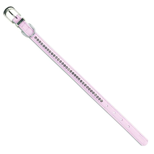 קולר טריקסי משובץ אבנים ורוד 1