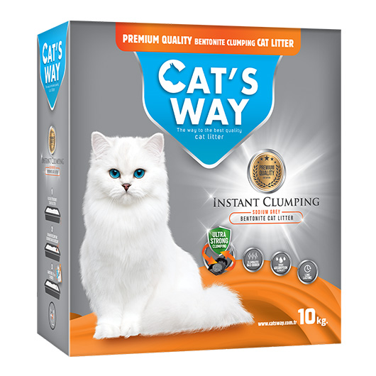 Cat's Ways - unscented - קרטון חול סודיום מתגבש מהר ללא ריח 10 ליטר