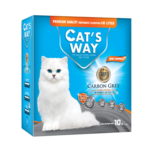 Cat's Ways - Carbon Grey - קרטון חול מתגבש אפט הפחם 10 ליטר