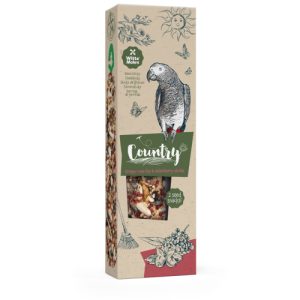 קאנטרי זוג מקלונים לתוכים גדולים ורד הבר וסמבוק 140 גרם