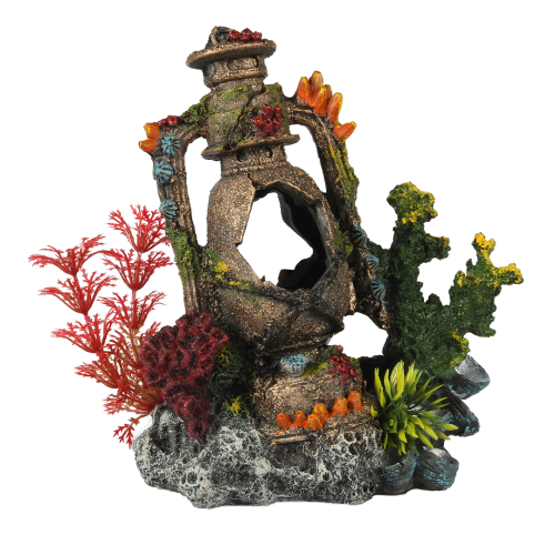 דקורציה חרס עתיק טבוע 14.5x9x16.7 ס"מ