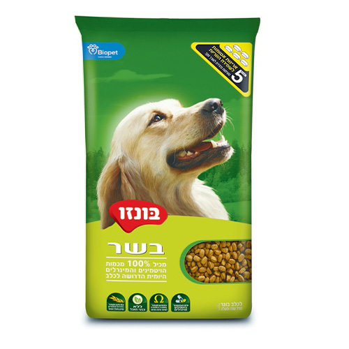 בונזו בשר מזון יבש לכלבים