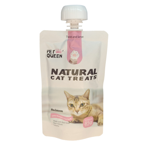 פט קווין פאוץ לחתולים בטעם סלמון 85 גרם