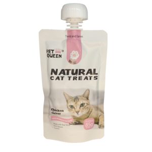 פט קווין פאוץ לחתולים עוף וכבד 85 גרם