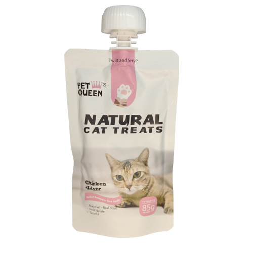 פט קווין פאוץ לחתולים עוף וכבד 85 גרם