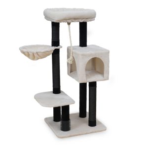 מתקן גירוד לחתולים דגם דייב 110*48*48 בצבע לבן