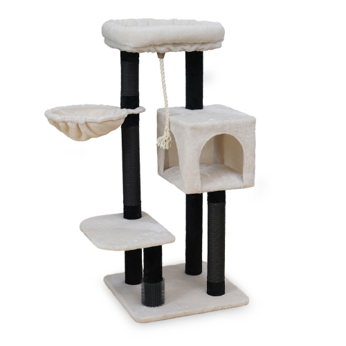 מתקן גירוד לחתולים דגם דייב 110*48*48 בצבע לבן