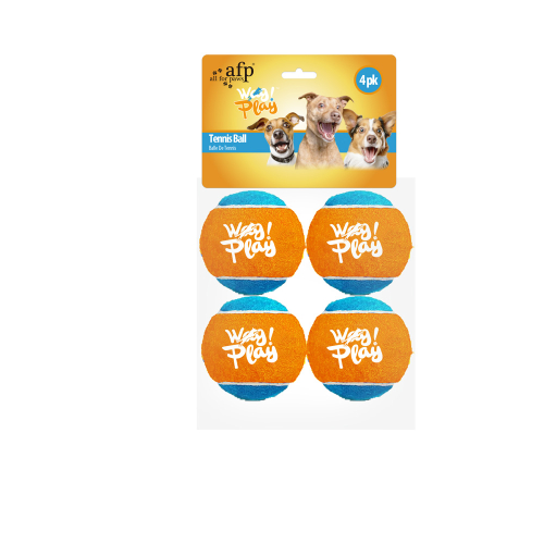 מארז של 4 כדורי טניס קשים לכלבים