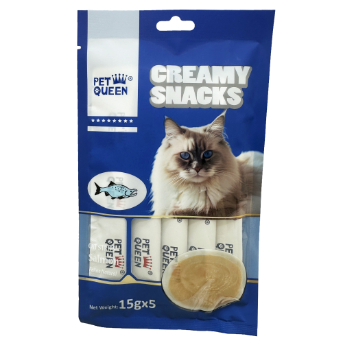 פט קווין חטיפי שלוקים לחתולים סלמון 75 גרם