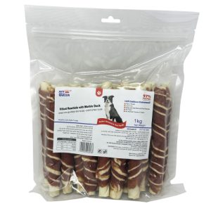 פט קווין עצם עור ממולא עם ברווז משויש 1 ק"ג